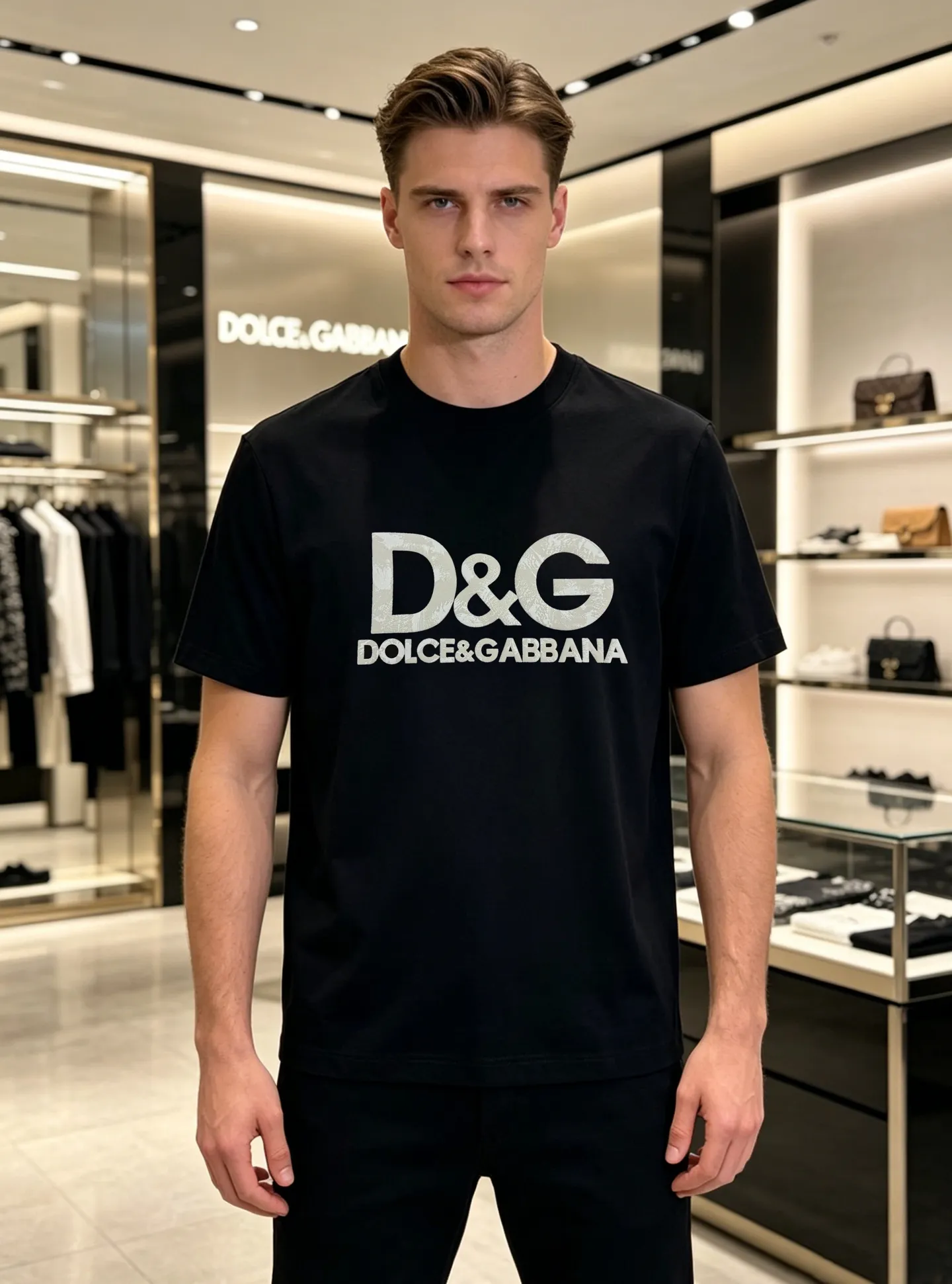 190。 190 ⚜️D&G* 26s New Arrival T . ， DG ， . . . 190g ， ， ！ ！ ：White.Black.Sizes：M-3XL ❗️（S 4XL ）175/145 XL